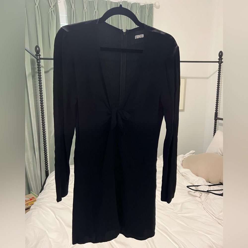 Reformation Gia Black Mini Dress - Picture 5 of 6
